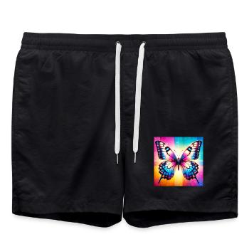 butterfly - Swim Trunks - black - Front - AI Model Male 185 light (185cm)