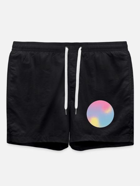 Aura Check Pastel Gradient Sphere - Swim Trunks - black