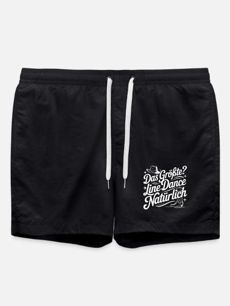Line Dance Natürlich - Badeshorts - Schwarz