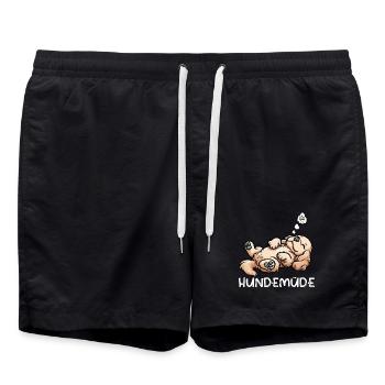 Hundemüde Cocker Spaniel Cockerhund Cockerbesitzer - Badeshorts - Schwarz - Vorne - AI Model Male 185 light (185cm)