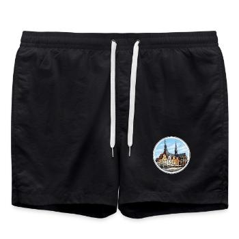 Rostock-Neuer Markt - Short de bain - noir - Devant - AI Model Male 185 light (185cm)