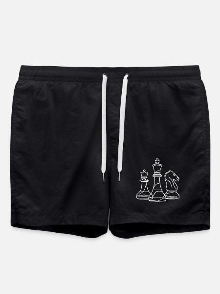 Chess Design for Men Gift - Swim Trunks - black