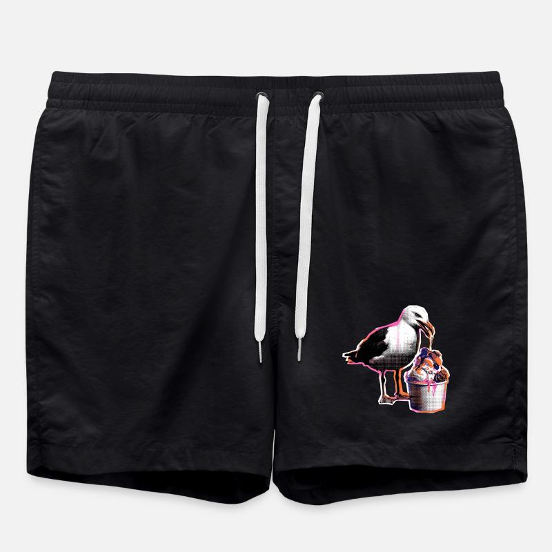 Möwe Isst Eis - Swim Trunks - black