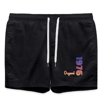 Millésime 1976 - Short de bain - noir - Devant - AI Model Male 185 light (185cm)