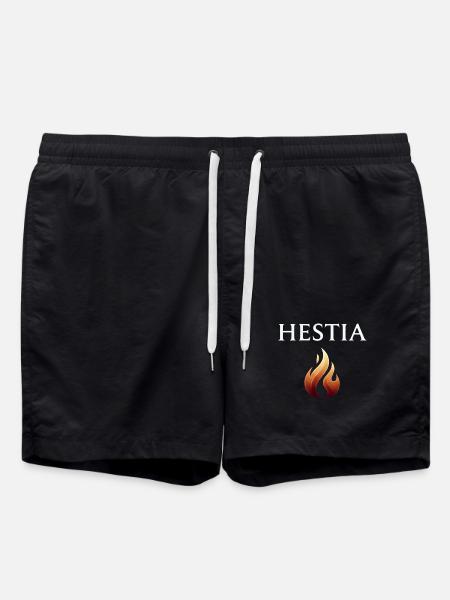 Hestia Flame Graphic - Swim Trunks - black