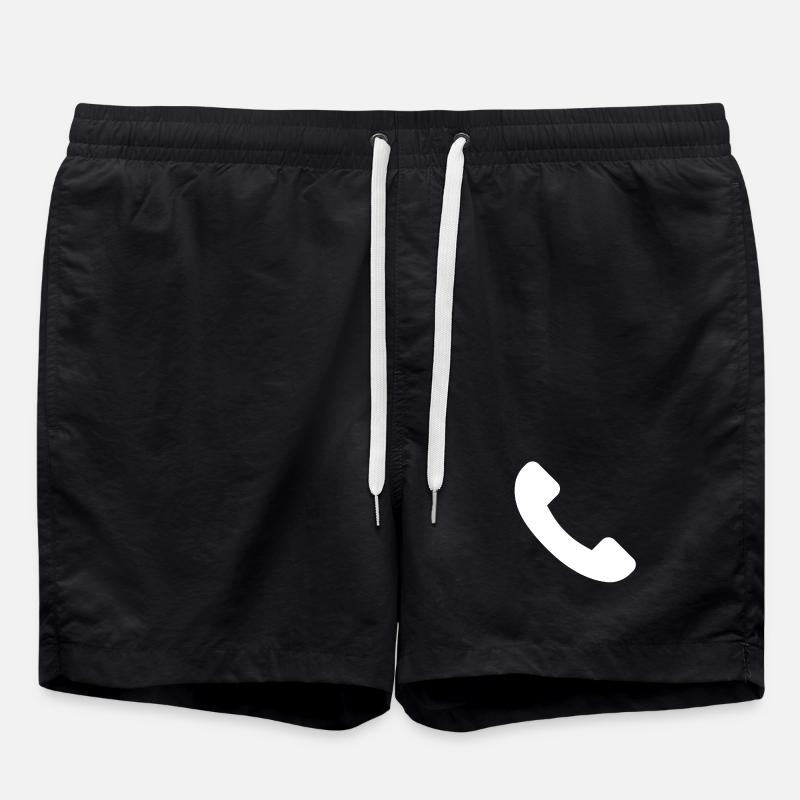 Telefon - Badeshorts - Schwarz