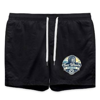 Zwei Räder Forever - Badeshorts - Schwarz - Vorne - AI Model Male 185 light (185cm)