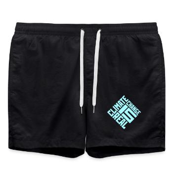 Le changement climatique est la véritable science du changement climatique - Short de bain - noir - Devant - AI Model Male 185 light (185cm)