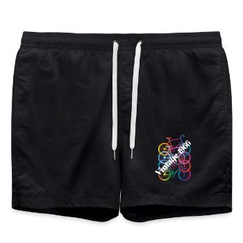 Vintage 1966 - Badeshorts - Schwarz - Vorne - AI Model Male 185 light (185cm)