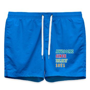 Awesome Since May 1971 - Swim Trunks - cobalt blue - Front