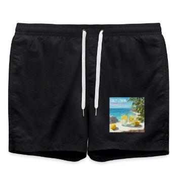 Salty Lemon Beach Magic 87 - Swim Trunks - black - Front - AI Model Male 185 light (185cm)