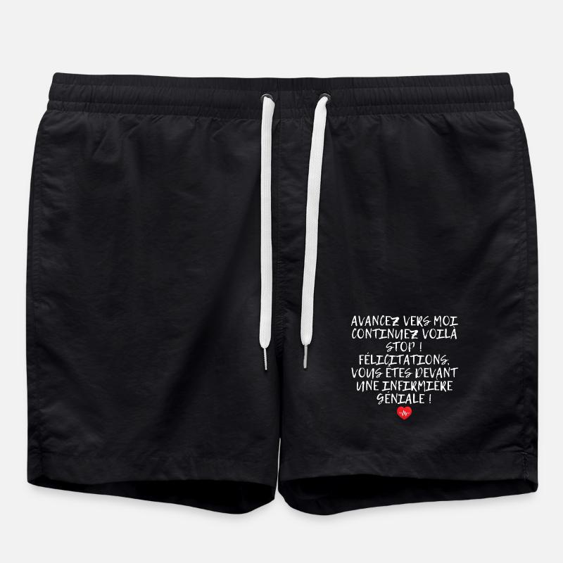 Humour Super Cadeau Pour Infirmière - Short de bain - noir