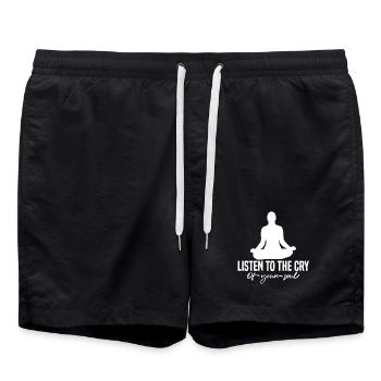 yoga - Badeshorts - Schwarz - Vorne - AI Model Male 185 light (185cm)