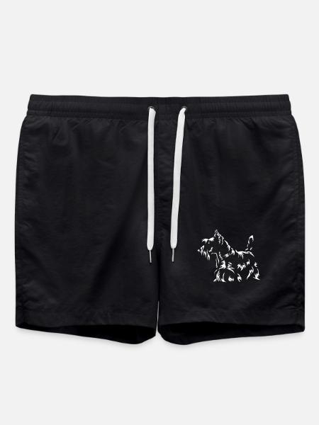 Scottish Terrier "Black Edition" - Swim Trunks - black