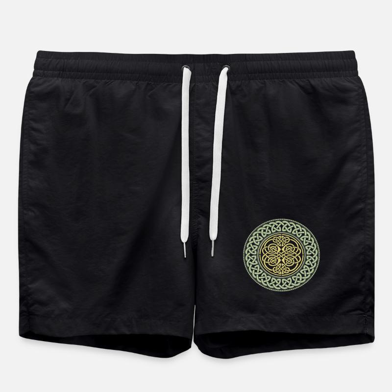 Nœud Mandala Celtique Anneau en Or - Short de bain - noir
