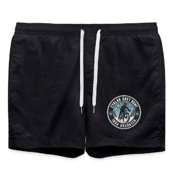 Vélo Hiver Suède - Cyklar Året Runt Inga Ursäkter - Short de bain - noir - Devant - AI Model Male 185 light (185cm)