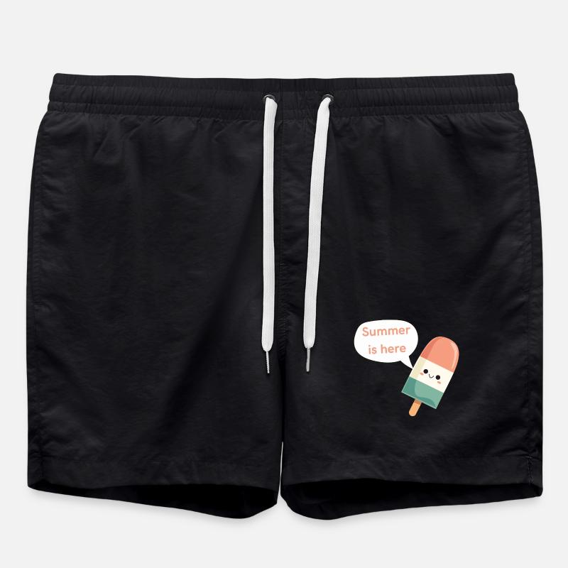 Der Sommer ist da - Badeshorts - Schwarz