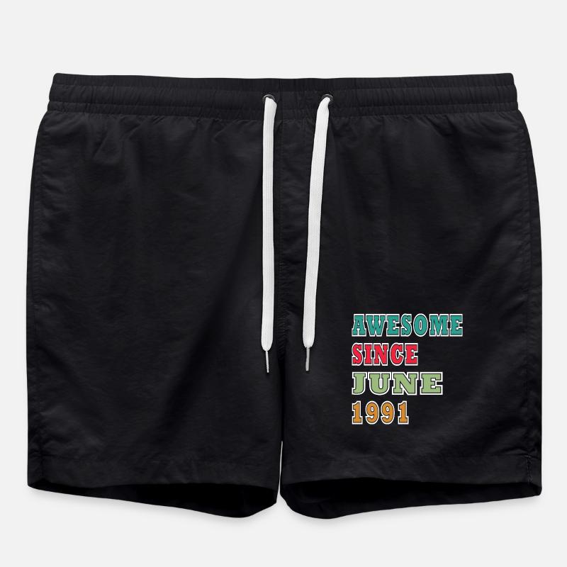 Awesome Seit Juni 1991 - Badeshorts - Schwarz