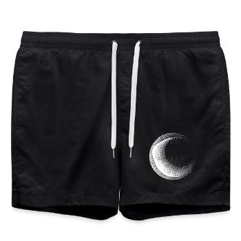 Conception de cercles points - Short de bain - noir - Devant - AI Model Male 185 light (185cm)