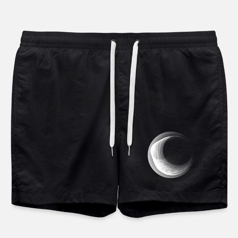Kreis-Punkte-Design - Badeshorts - Schwarz