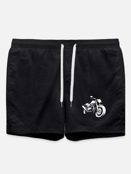 Motorcycle Motorcycle Rider - Swim Trunks - black
