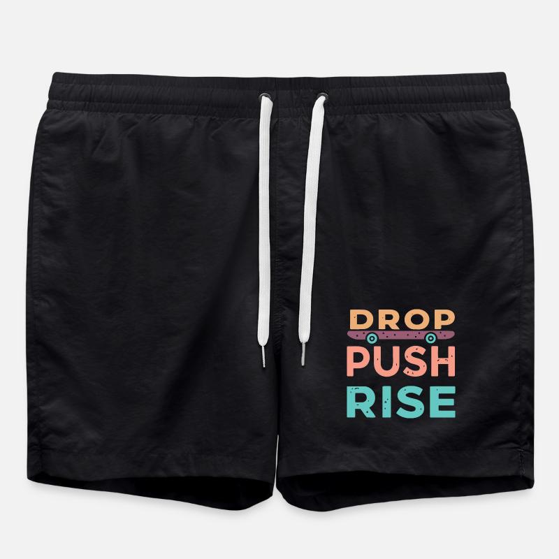 Drop Push Rise Skateboard - Badeshorts - Schwarz