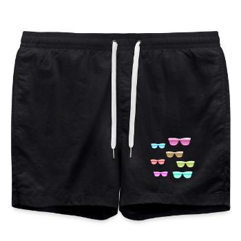 Sun grooves - Swim Trunks - black - Front - AI Model Male 185 light (185cm)