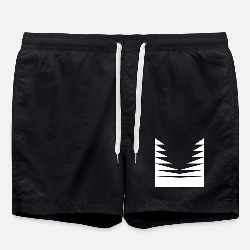 Dreiecks-Musterdesign - Badeshorts - Schwarz