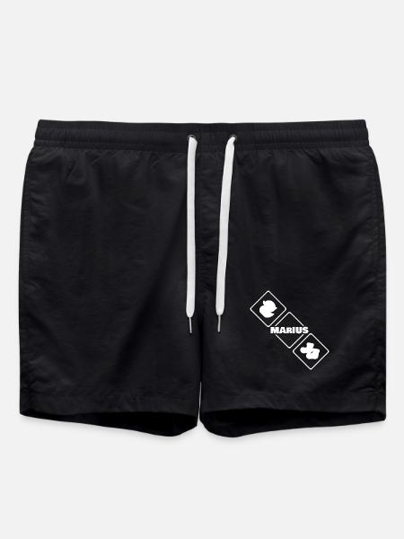 Marius Diamant Logo Vogel - Badeshorts - Schwarz