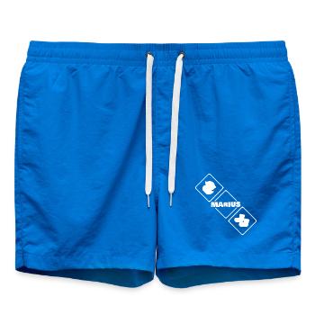 Marius Diamant Logo Bird - Swim Trunks - cobalt blue - Front
