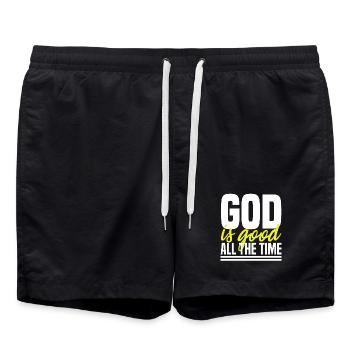 god is good all the time - Badeshorts - Schwarz - Vorne - AI Model Male 185 light (185cm)
