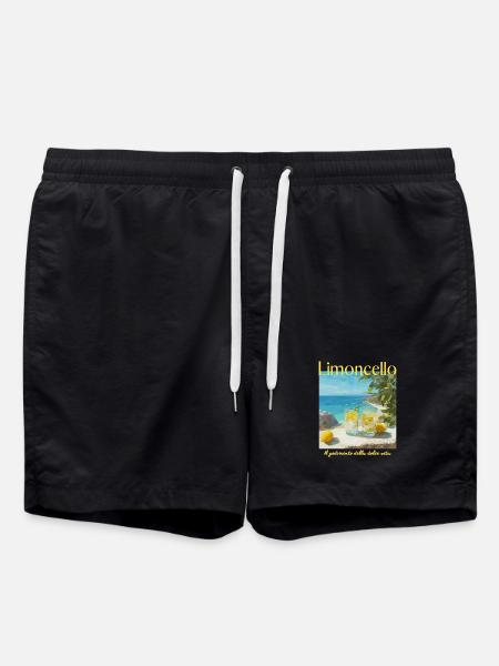 Limonecello am Strand - Badeshorts - Schwarz