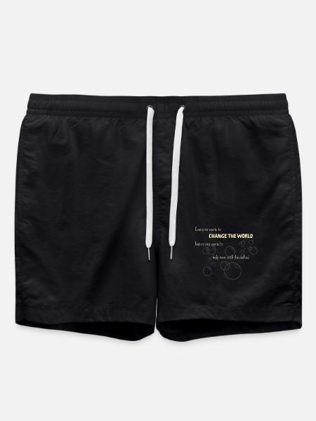 Weltverbesserer mit mangelder Mutterliebe ;) - Badeshorts - Schwarz