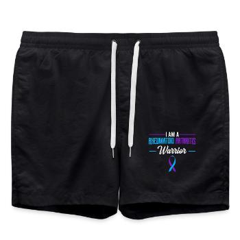 Rheumatoid Warrior Ribbon - Swim Trunks - black - Front - AI Model Male 185 light (185cm)