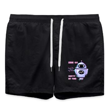 ERROR 404: Identity Not Found - Swim Trunks - black - Front - AI Model Male 185 light (185cm)