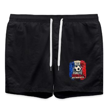 Football Liberté et Égalité | Tournoi 2026 Cadeau - Short de bain - noir - Devant - AI Model Male 185 light (185cm)