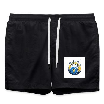 Ninpin Bowling - Badeshorts - Schwarz - Vorne - AI Model Male 185 light (185cm)