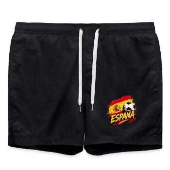 Spanien Flagge - Badeshorts - Schwarz - Vorne - AI Model Male 185 light (185cm)