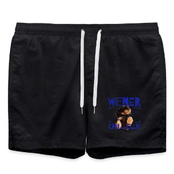 Viennese Chill Club Dachshund T-Shirt - Swim Trunks - black - Front - AI Model Male 185 light (185cm)
