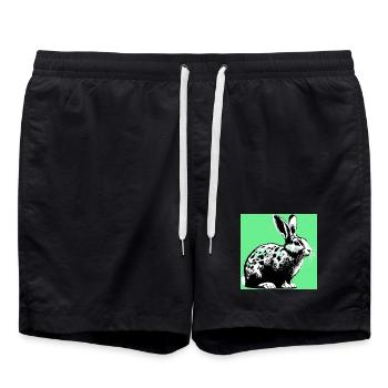 rabbit - Swim Trunks - black - Front - AI Model Male 185 light (185cm)