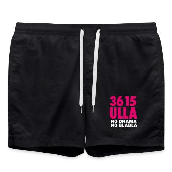 3615 ULLA No Drama No Blabla Humour Année 80 - Swim Trunks - black - Front - AI Model Male 185 light (185cm)