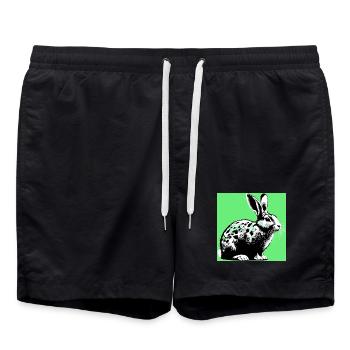 rabbit - Swim Trunks - black - Front - AI Model Male 185 light (185cm)