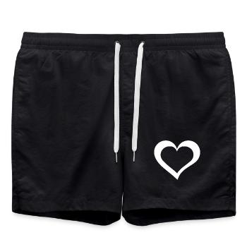 Cœur - Short de bain - noir - Devant - AI Model Male 185 light (185cm)