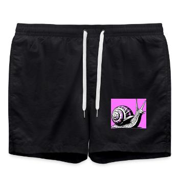 Escargot - Short de bain - noir - Devant - AI Model Male 185 light (185cm)