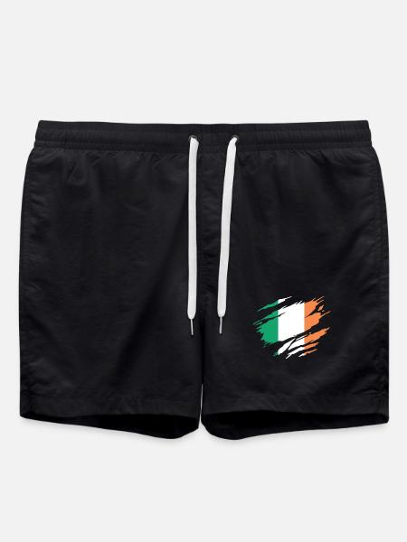 Irland-Irische Flagge - Badeshorts - Schwarz