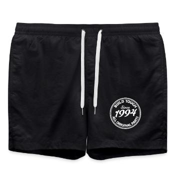 Vintage Badges Since 1994 - Swim Trunks - black - Front - AI Model Male 185 light (185cm)