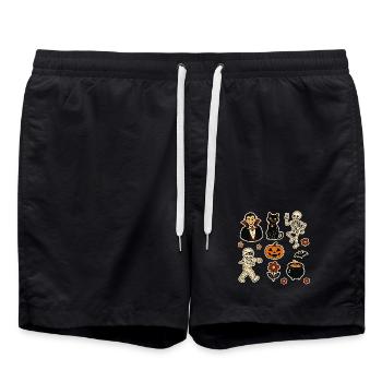Midnight Mischief Halloween Set - Swim Trunks - black - Front - AI Model Male 185 light (185cm)
