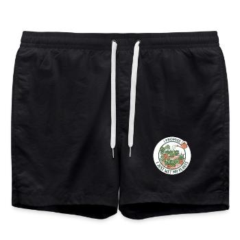 Ich mache meine Pflanzen nass lustige Gartenarbeit botanische Oberseite - Badeshorts - Schwarz - Vorne - AI Model Male 185 light (185cm)
