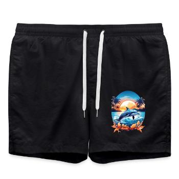 Delfin - Badeshorts - Schwarz - Vorne - AI Model Male 185 light (185cm)