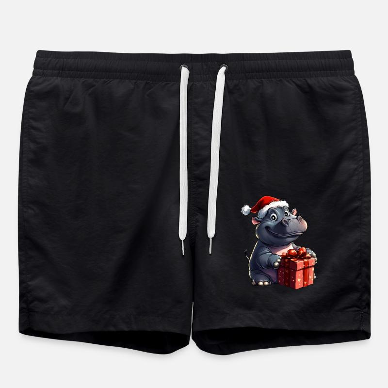 Noël des hippopotames - Short de bain - noir